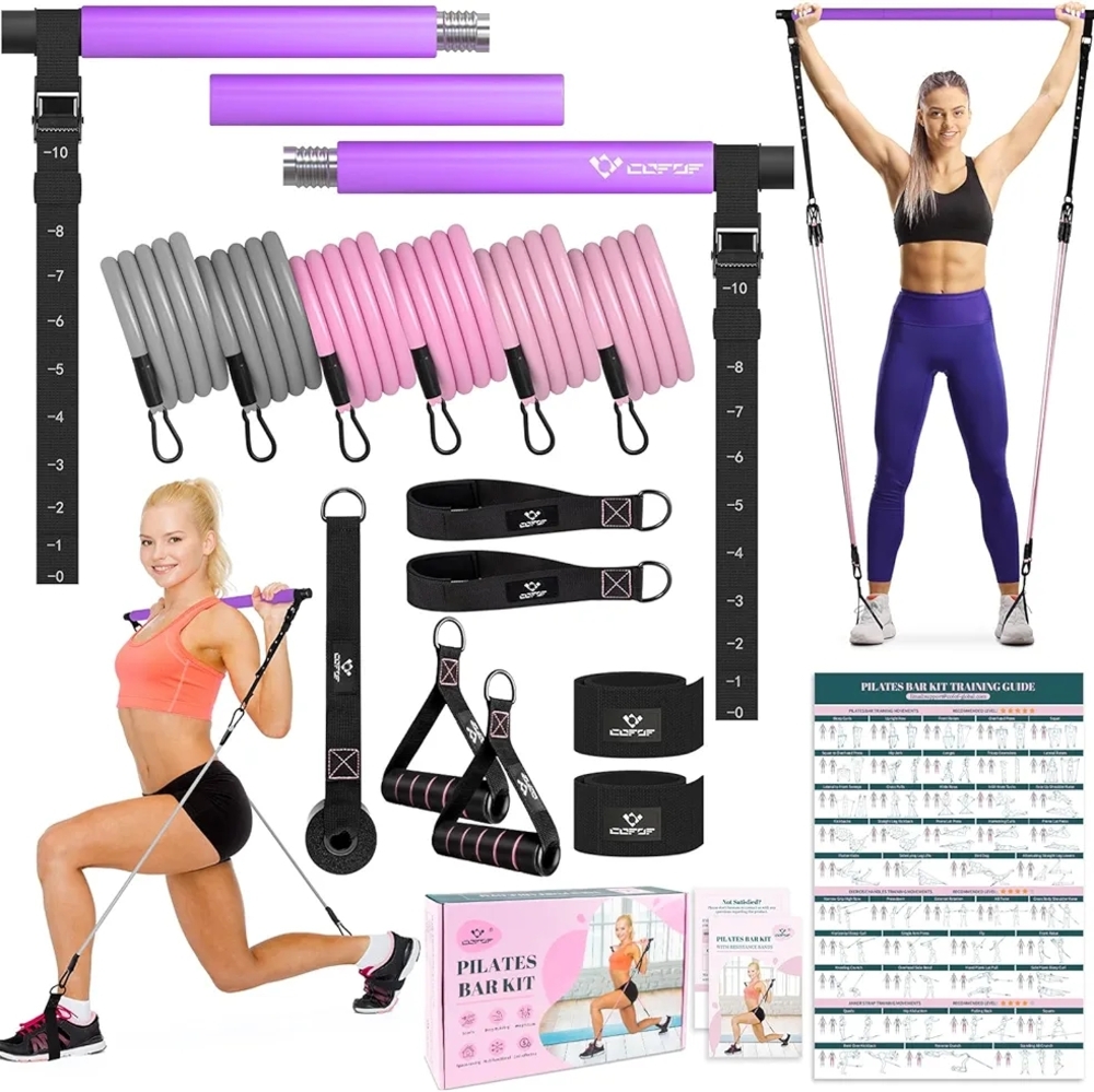 Purple and Pink Pilates Bar Kit